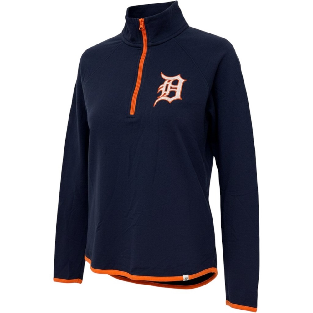 '47 Brand Detroit Tigers Quarter Zip Pullover Mens Small Navy Blue